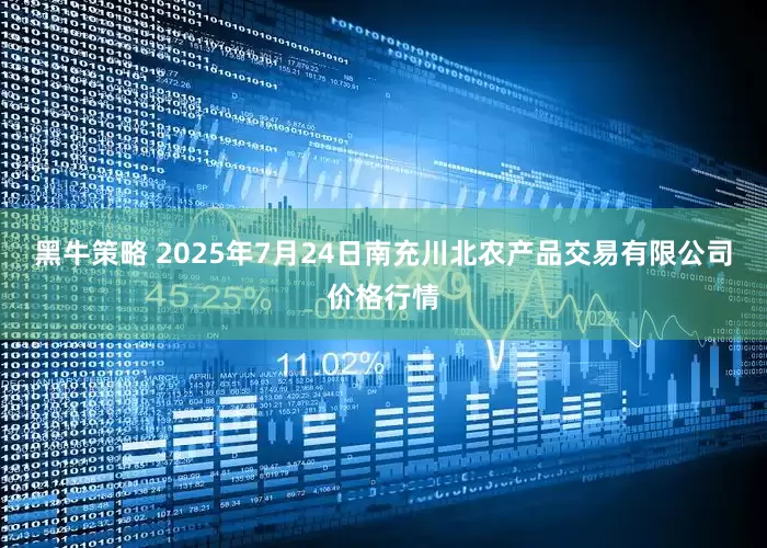 黑牛策略 2025年7月24日南充川北农产品交易有限公司价格行情